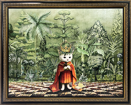 Awakening Forest and Contemplative Cat