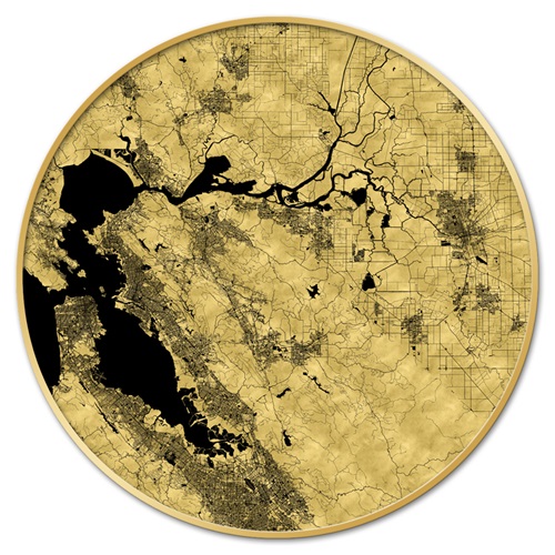 Golden Organic Sheet Map I